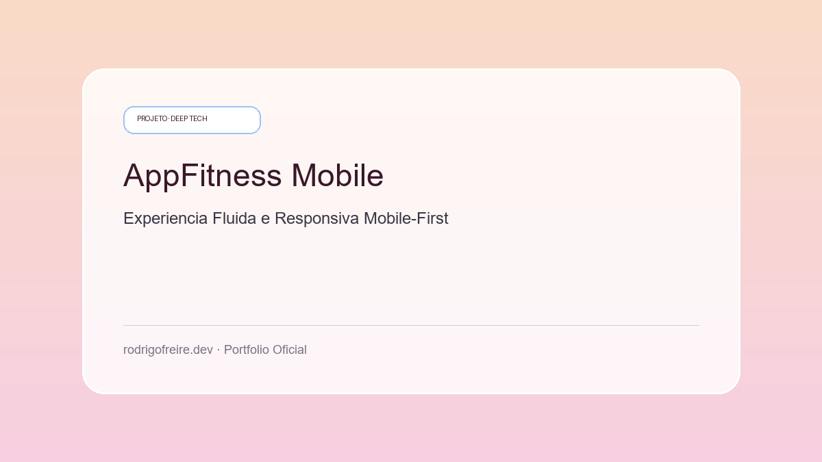 Experiência mobile fluida e ergonômica para uso direto na academia