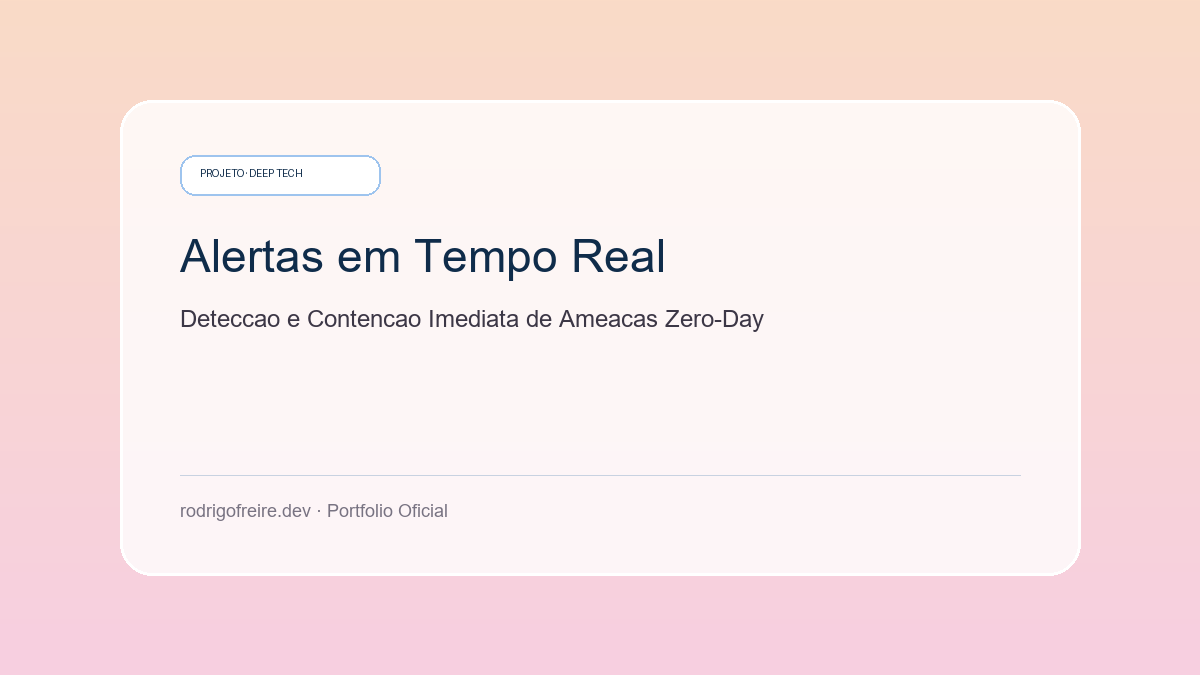 Detecção instantânea e isolamento silencioso de ameaça zero-day